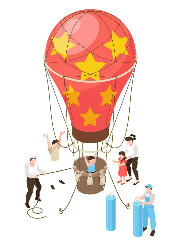 Hot air balloon leadership metaphor